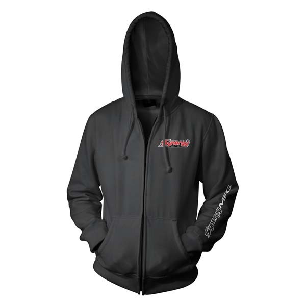 Synergy Logo Zip Up Hoodie, Black, Front